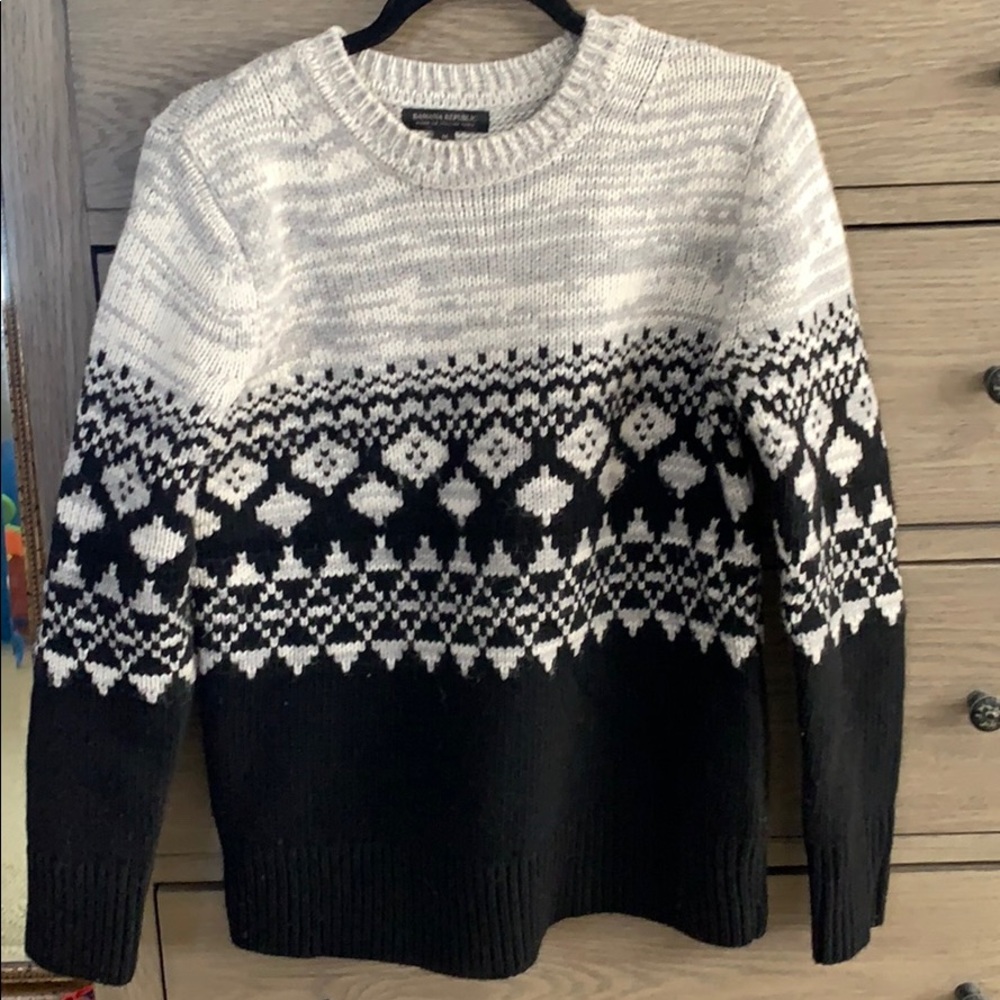 Black & Grey Fair Isle Sweater
